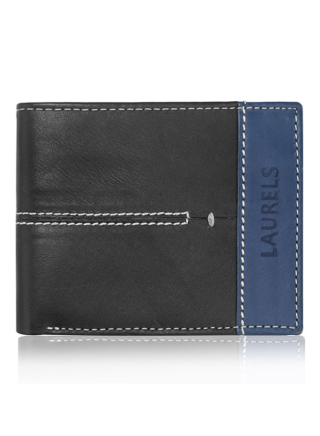 LAURELS Bloke Leather Bi-Fold Wallet Black/Blue  - Image 1