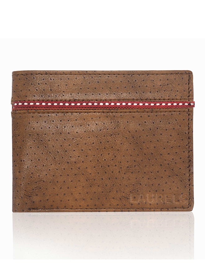 LAURELS Mayhen Bi-Fold Wallet Tan/Red  - Image 1