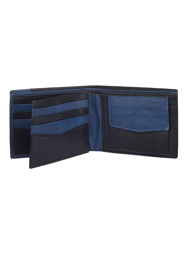 LAURELS Bloke Leather Bi-Fold Wallet Black/Blue  - Image 4
