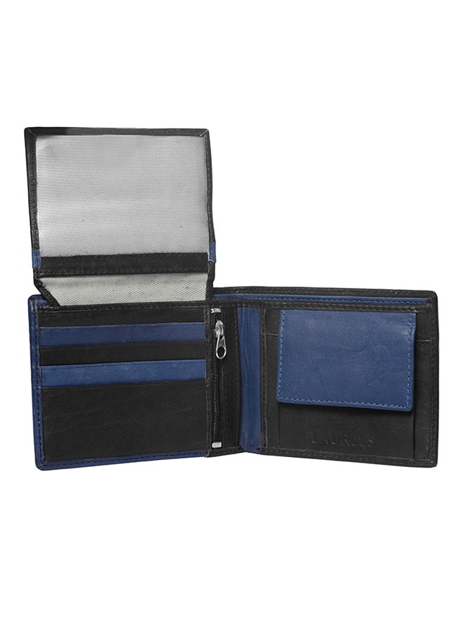 LAURELS Bloke Leather Bi-Fold Wallet Blue/Black  - Image 4
