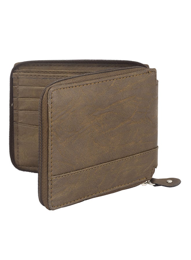 LAURELS - Zipper Bi-Fold Wallet Brown - Image 1