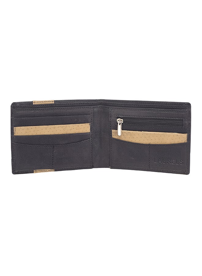 LAURELS Cobalt Bi-Fold Wallet Black/Tan  - Image 3