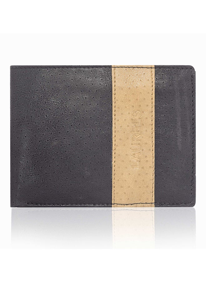 LAURELS Cobalt Bi-Fold Wallet Black/Tan  - Image 1