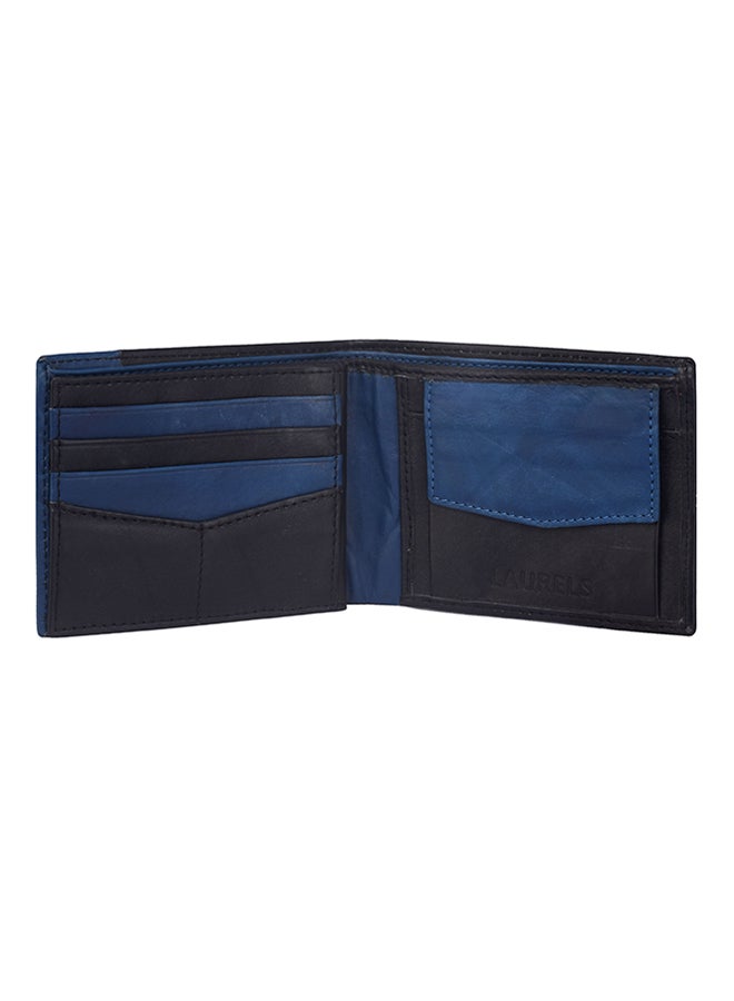 LAURELS Bloke Leather Bi-Fold Wallet Black/Blue  - Image 3