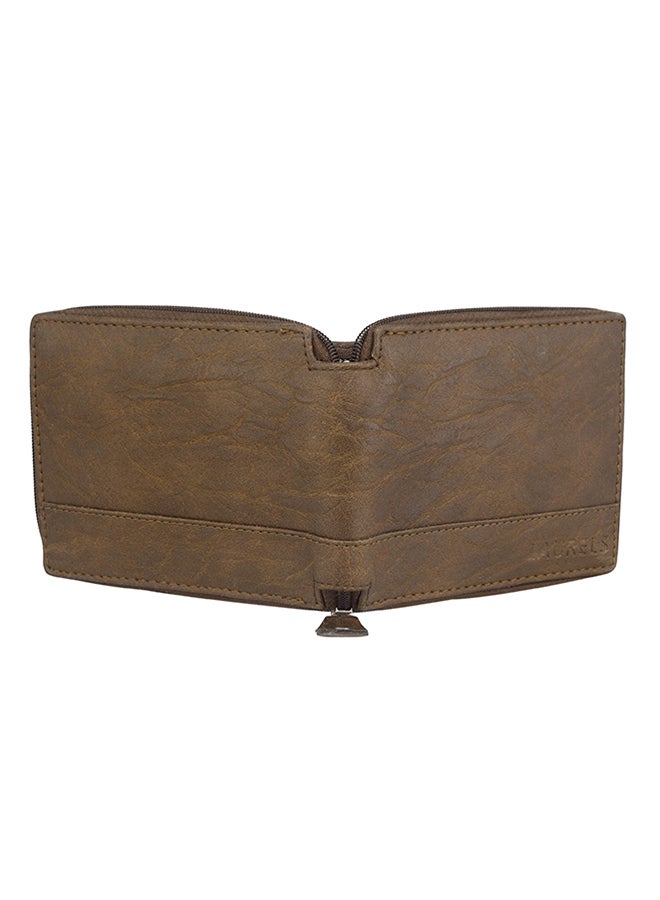 LAURELS - Zipper Bi-Fold Wallet Brown - Image 1