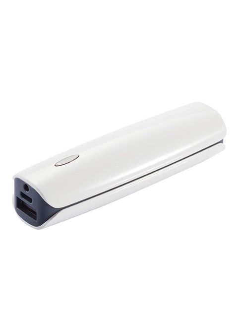 2200.0 mAh Power Bank With Laser Pointer White