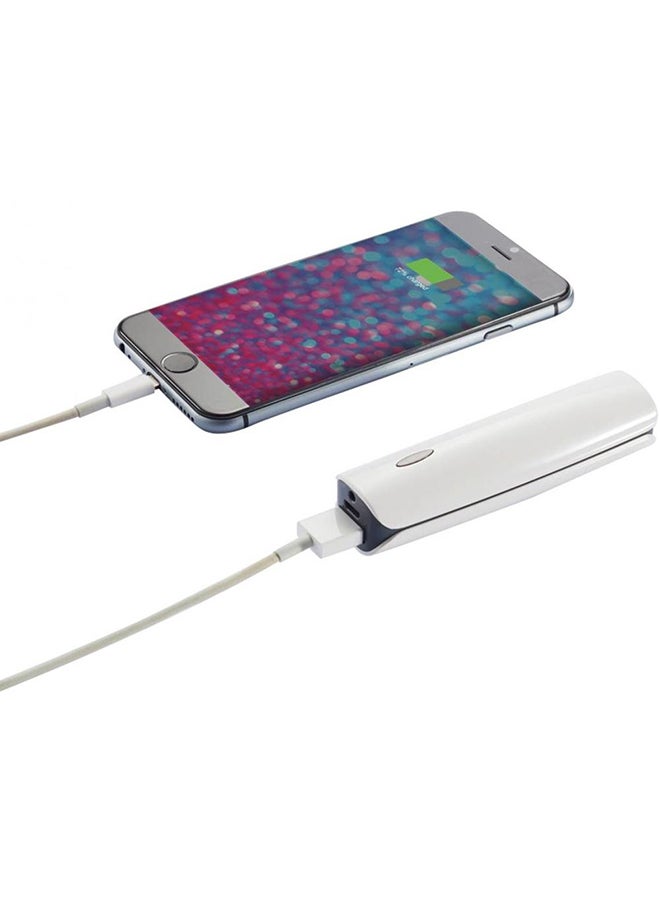 2200.0 mAh Power Bank With Laser Pointer White