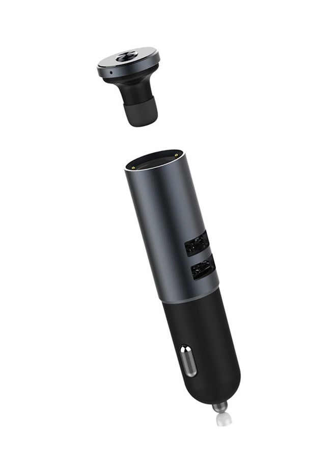 Memorii Car Charger With Bluetooth Headset Gunmetal/Black