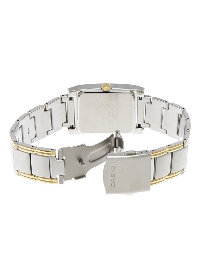 كاسيو ساعة يد إنتايسر كوارتز بعقارب طراز BEM-100SG-7AVDF - 28 مم - فضي/ذهبي للرجال - Image 2