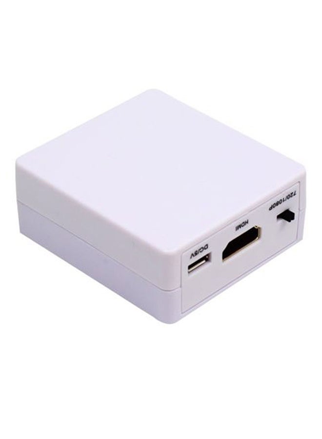 Generic RCA To HDMI Audio Video Converter White  - Image 2