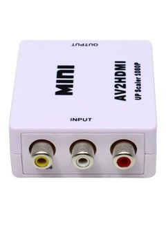 Generic AV2HDMI Composite CVBS Adaptor Converter White  - Image 1