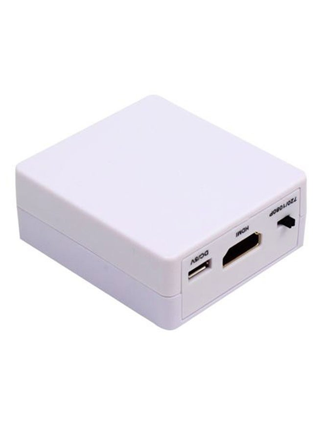 Generic AV2HDMI Composite CVBS Adaptor Converter White  - Image 2