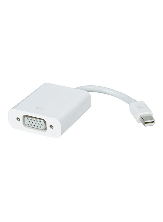 Display Port To VGA Cable Adapter White 
