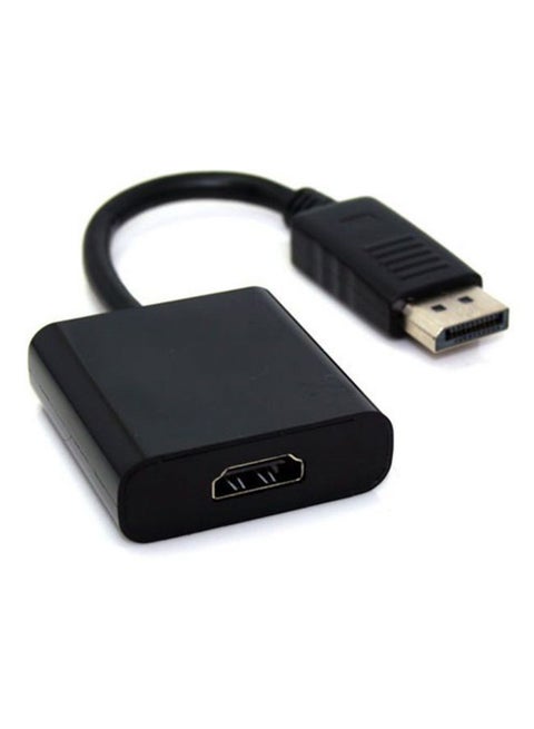 مهايئ DP ذكر إلى HDMI أنثى أسود