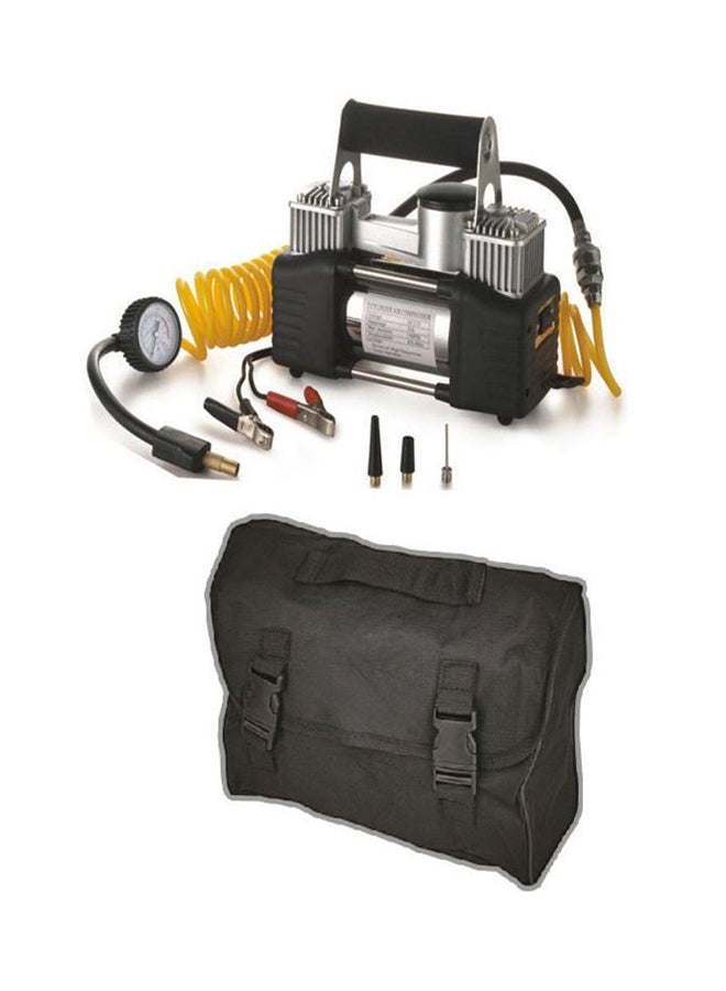 Generic High Speed Double Cylinder Tyre Inflator Air Compressor Pump With Case 