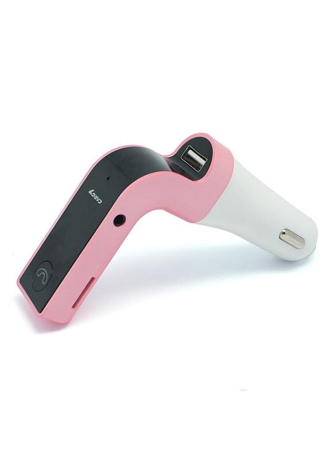 Bluetooth FM Transmitter With Music Player White/Black/Pink  - Image 2