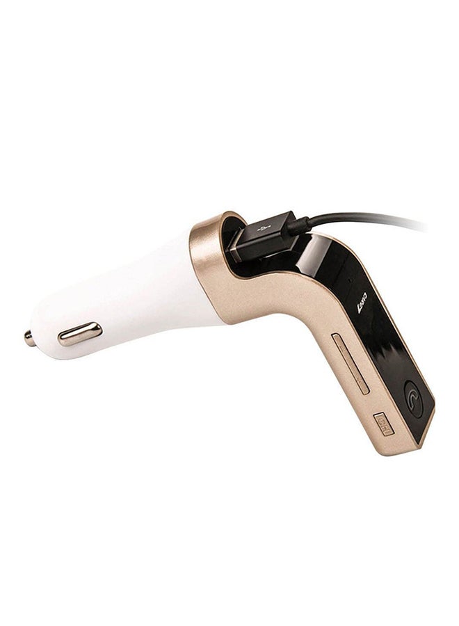 Wireless Handsfree FM Transmitter With USB Port Charger White/Black/Beige  - Image 2
