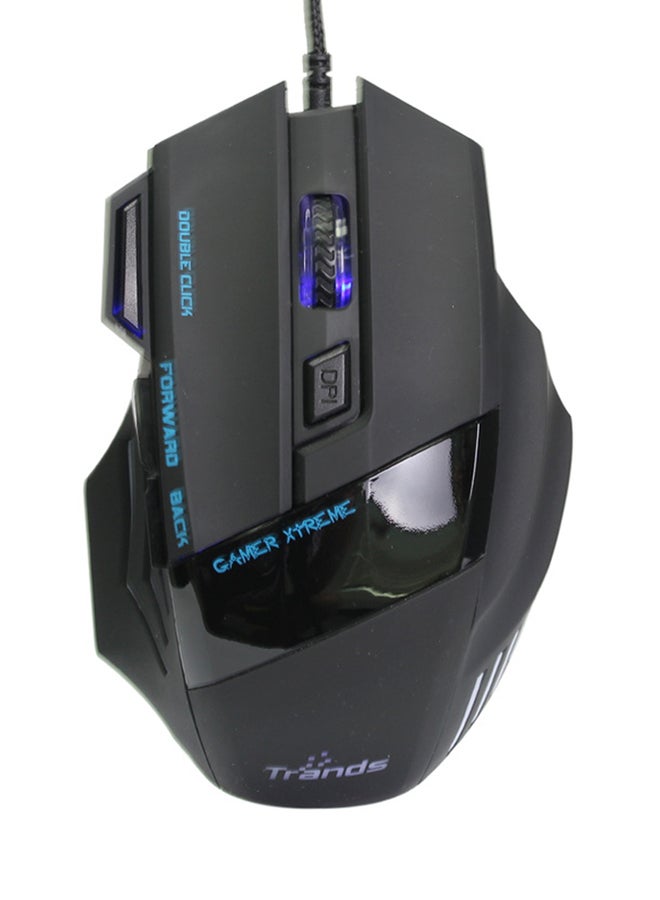 Trands Blue iON Optical Gaming Mouse Black  - Image 1
