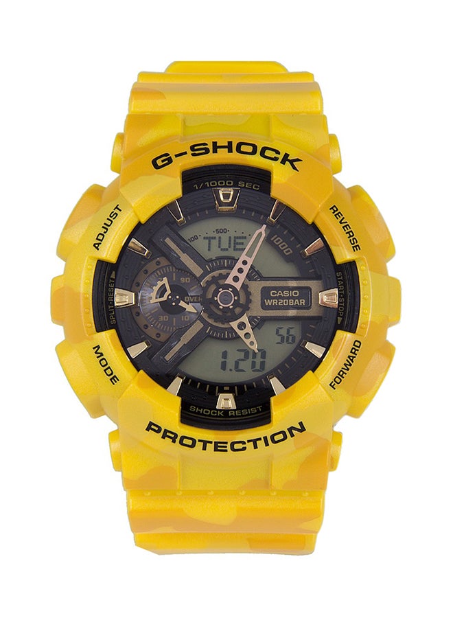 CASIO men Water Resistant Analog-Digital Watch GA 110 CM - 9ADR 