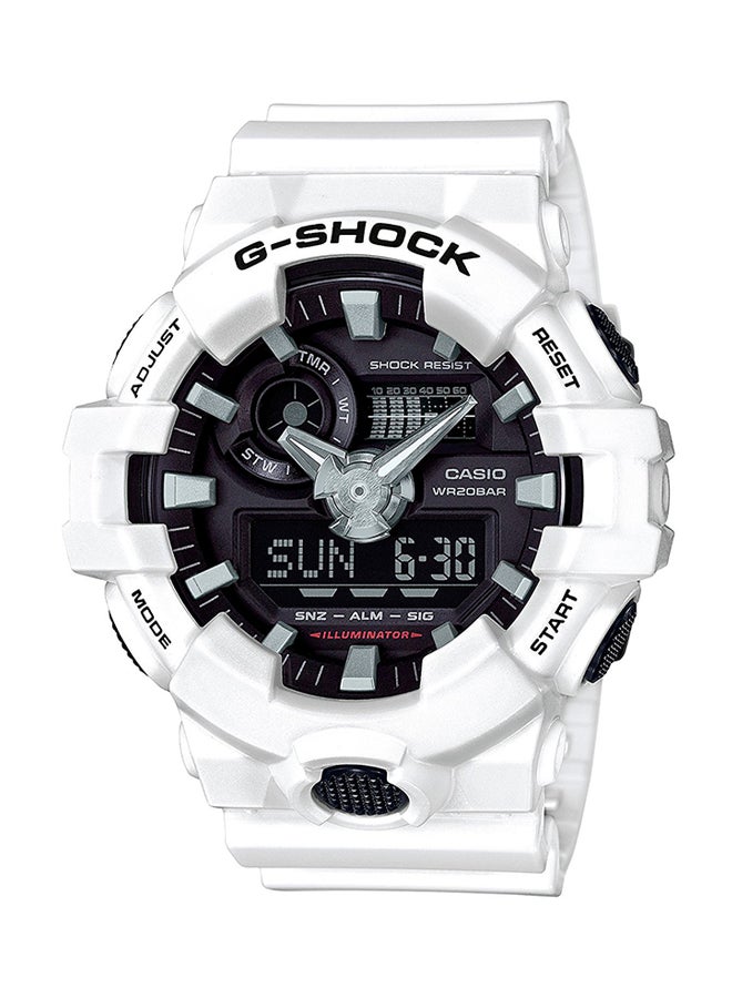 G-SHOCK - Men's Water Resistant Analog-Digital Watch GA 700 - 7ADR - 58 mm - White - Image 1