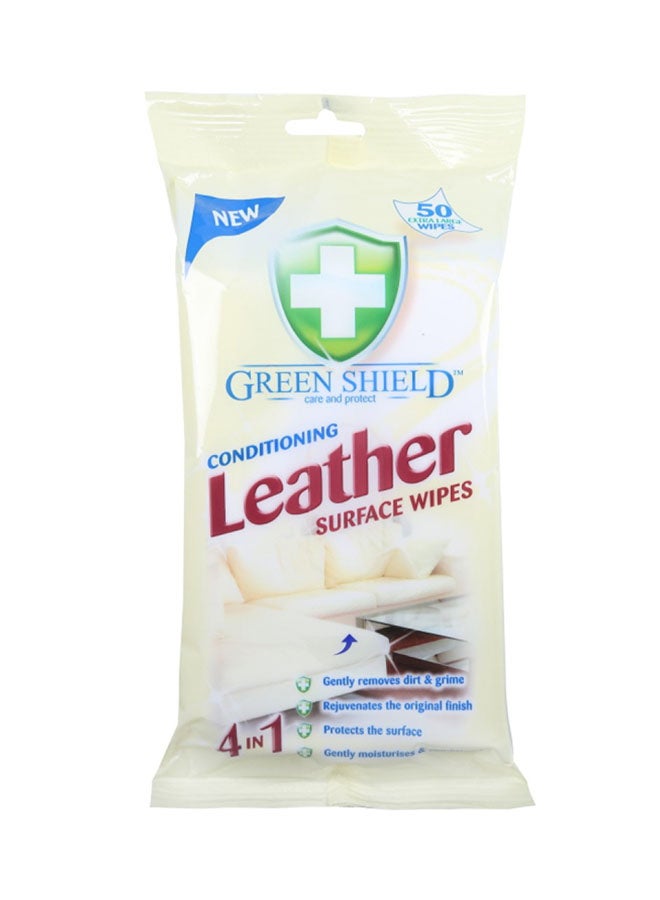 Leather Surface Wipes, 50-Piece