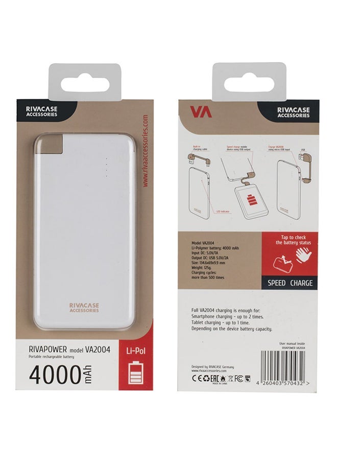 Riva - 4000.0 mAh Power Bank White/Brown - Image 1