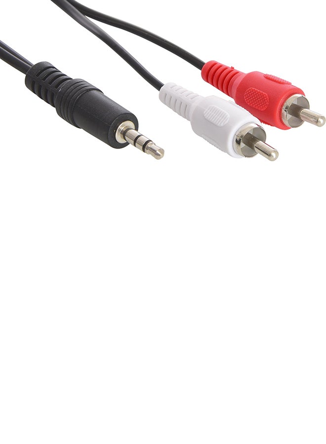 Sandberg - Mini Jack-Male To RCA-Male Cable Black/White/Red - Image 1