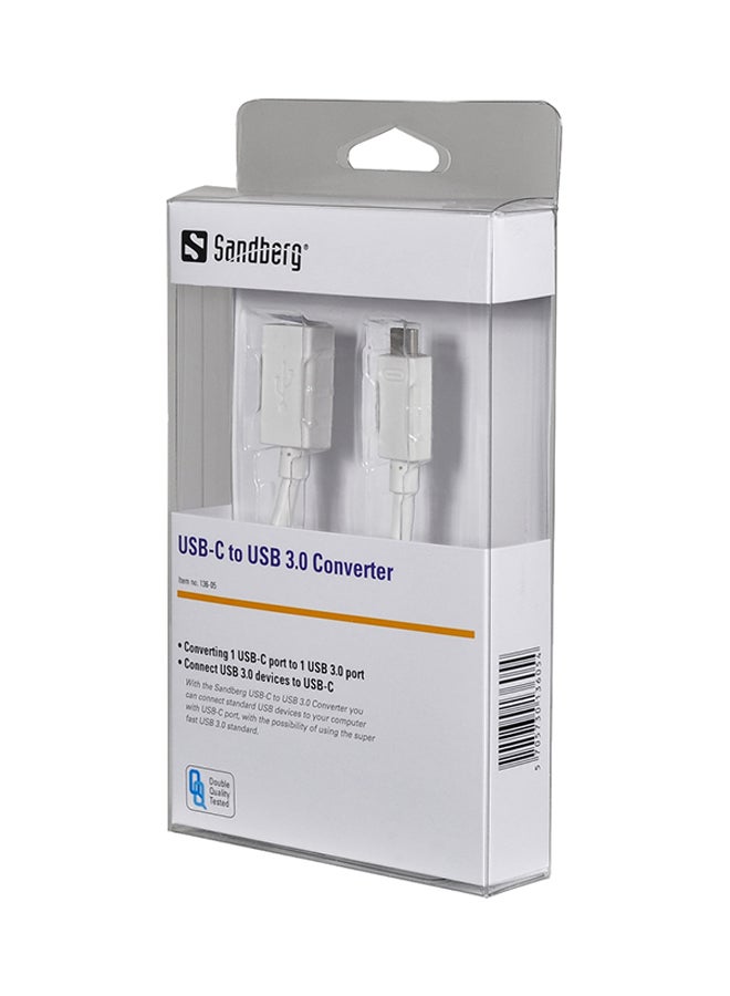 Sandberg - USB-C To USB 3.0 Converter White - Image 1