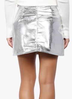GLAMOROUS Side Zip Mini Skirt Metallic  - Image 2