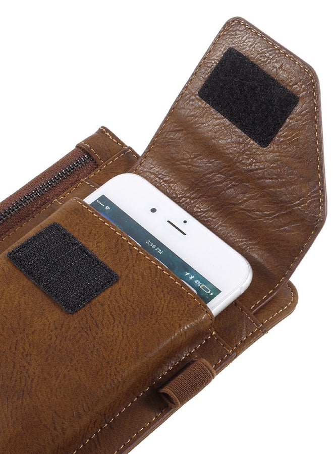 Multi-Function Pouch Shell Case Brown