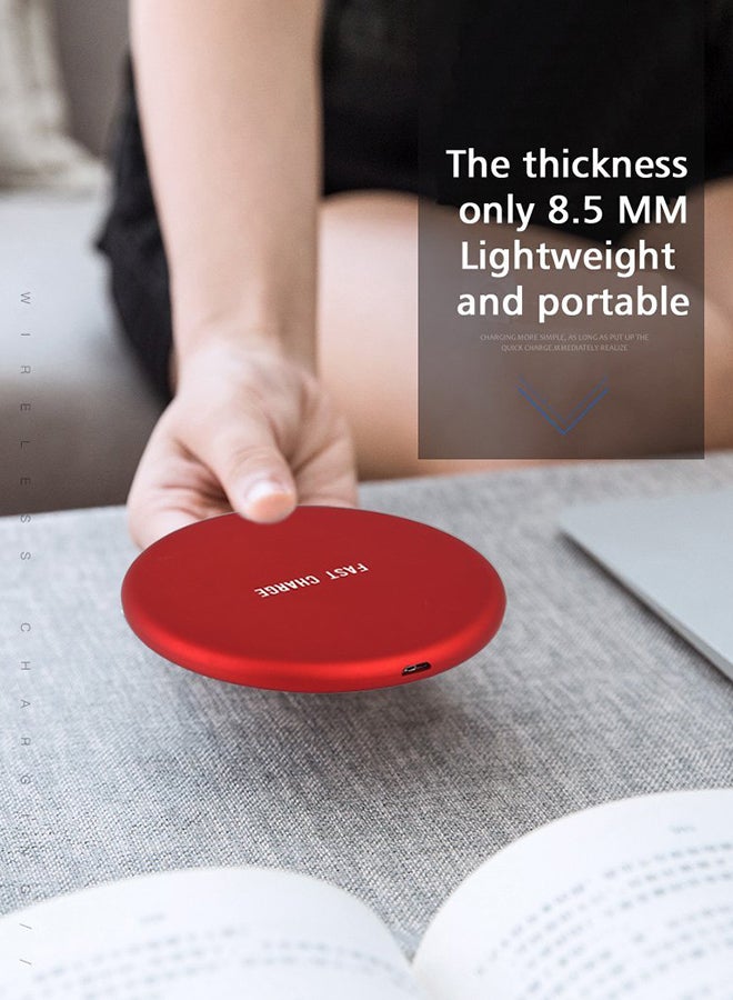 Generic - Q16 Wireless Charger Qi Wireless Charging Pad Stand For iPhone 8 Plus X/Galaxy S8 Plus Red - Image 1