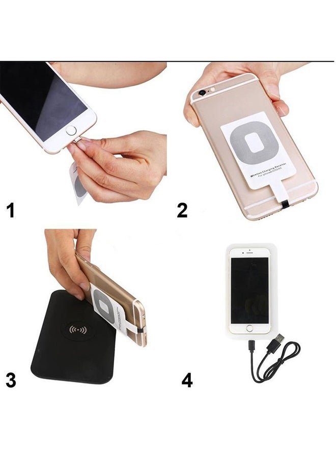 Generic - Wireless Charger Receiver Pad For Apple iPhone 6 Plus/iPhone 7 Plus White - Image 1
