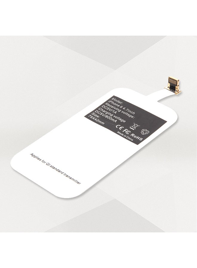 Generic - Wireless Charger Receiver Pad For Apple iPhone 6 Plus/iPhone 7 Plus White - Image 1