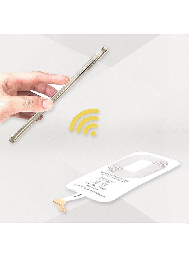 Generic - Wireless Charger Receiver Pad For Apple iPhone 6 Plus/iPhone 7 Plus White - Image 1