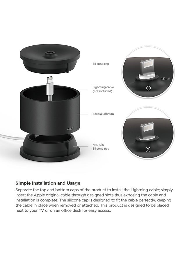 Elago D Stand Charging Station For Apple AirPods/iPhone/Magic Mouse Black - Image 2