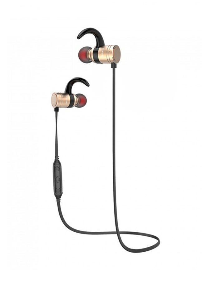 Awei Intelligent Magnetic Control Wireless Bluetooth Earphone Rose Gold - Image 1