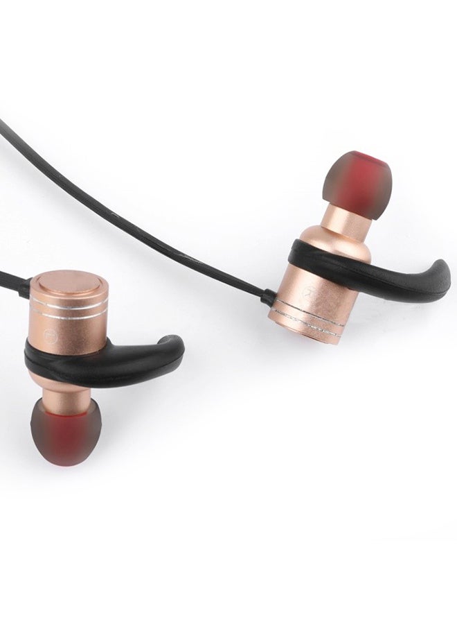 Awei Intelligent Magnetic Control Wireless Bluetooth Earphone Rose Gold - Image 2