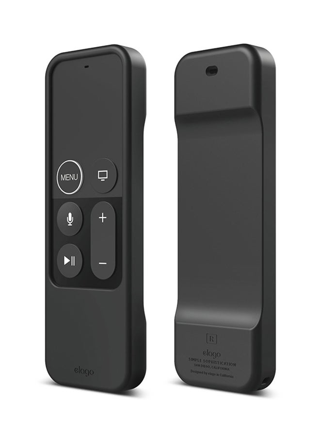 Elago Silicone Shockproof R1 Intelli Magnet Technology Case For Apple TV Remote Black - Image 1