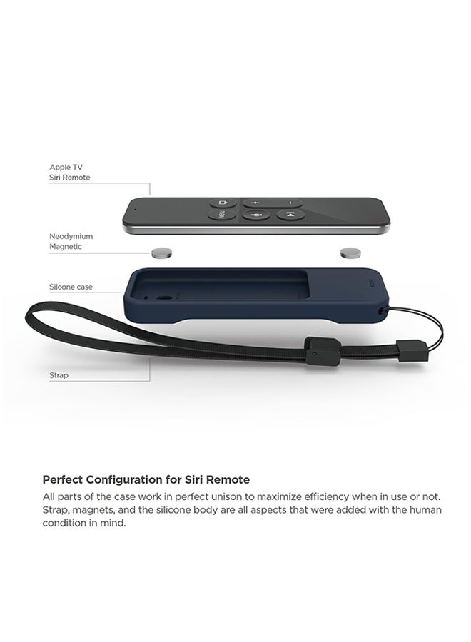 Elago - Shockproof R1 Intelli Magnet Technology Case For Apple TV Siri Remote Blue - Image 1