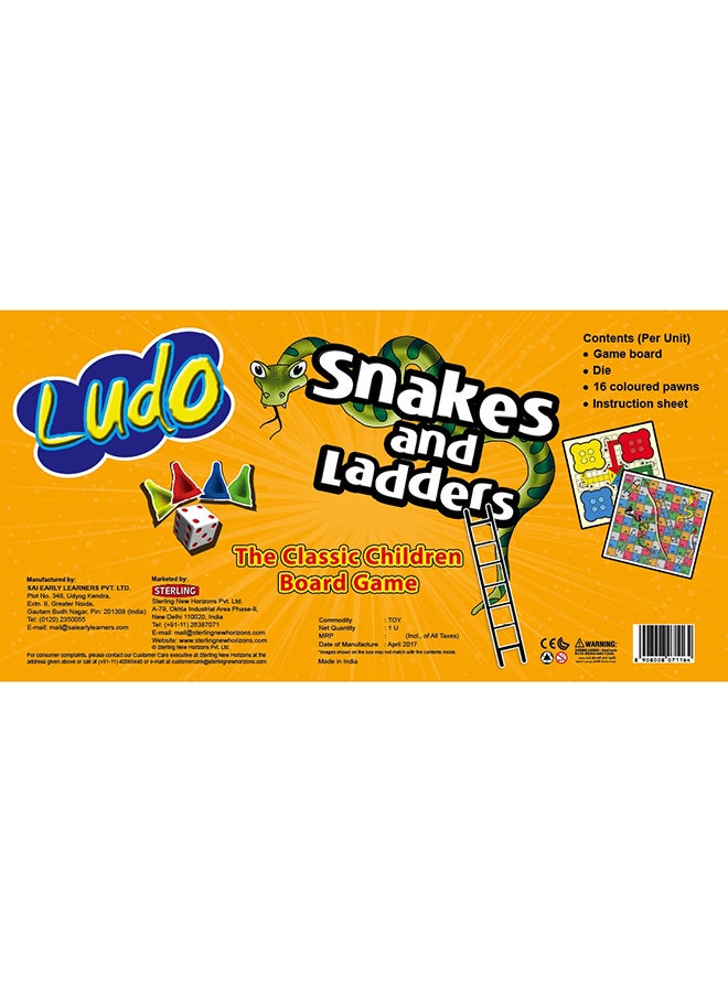 Sterling Publishers Private Limited Classic Ludo With Snake And Ladders Board Game  - Image 2