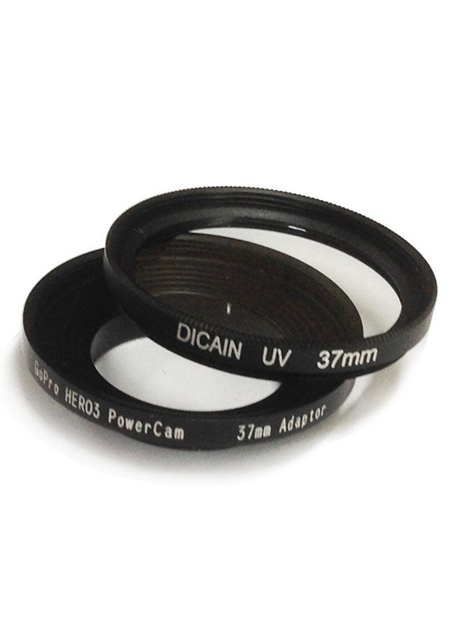 37 mm Filter Adapter With UV Lens Set Universal Filter Converter For GoPro Hero 3 3+ Black  - Image 1