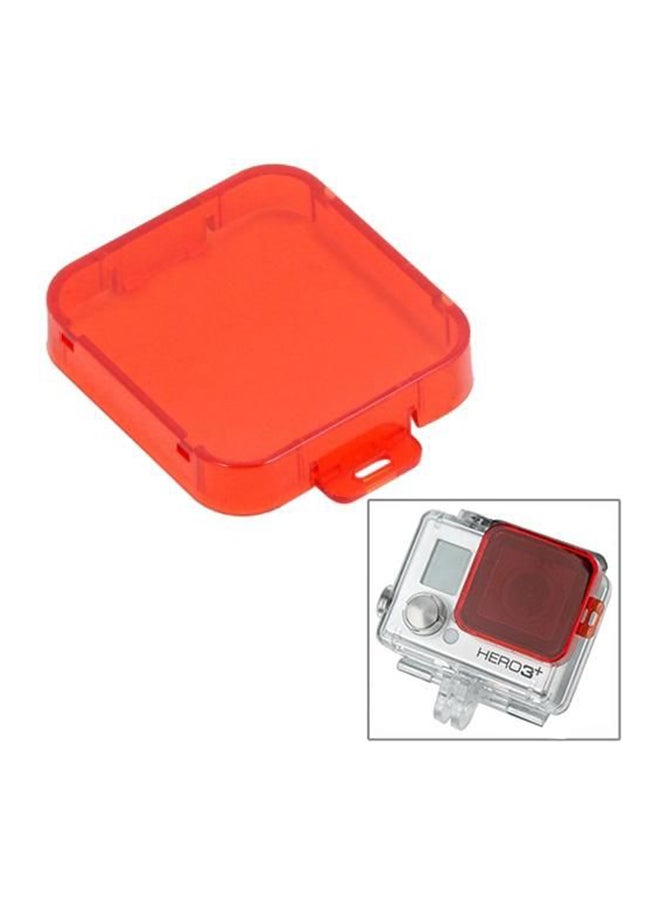 فلتر متكيف قابل للإستعمال تحت البحر مع عدسة ملونة لأجهزة كاميرا GoPro HERO 3+ أحمر - Image 1