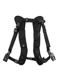 Ozone Dual Shoulder Quick Release Neck Belt Sling Strap For DSLR Cameras Black  - Image 1