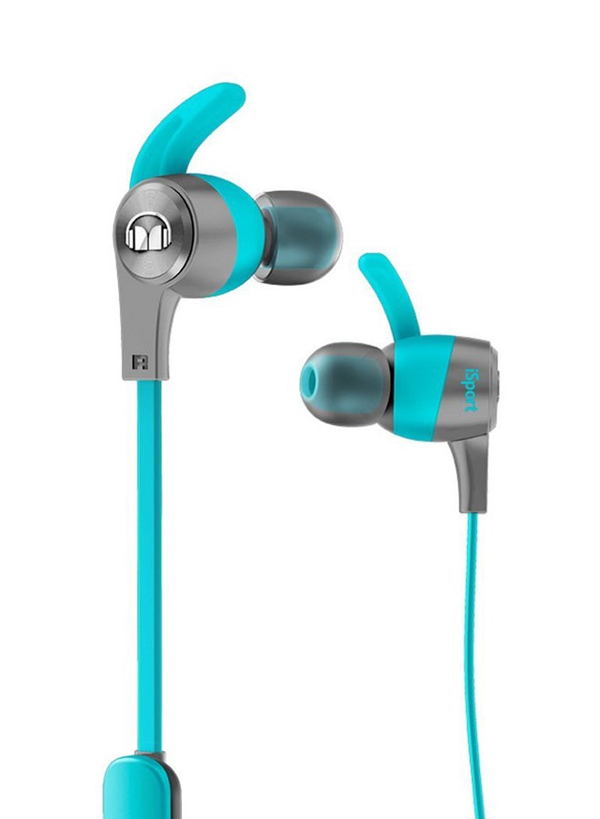 Monster - iSport Achieve In-Ear Bluetooth Wireless Headphones With Built-In Mic Blue - Image 1