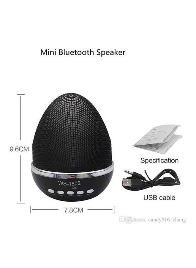 Portable Wireless Mini LED Bluetooth Speaker Black/Silver