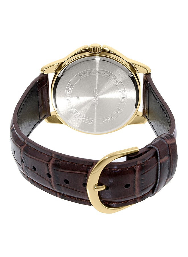 كاسيو ساعة يد رسمية بعقارب طراز MTP-V004GL-9A - قياس 40 مم - لون بني للرجال - Image 2