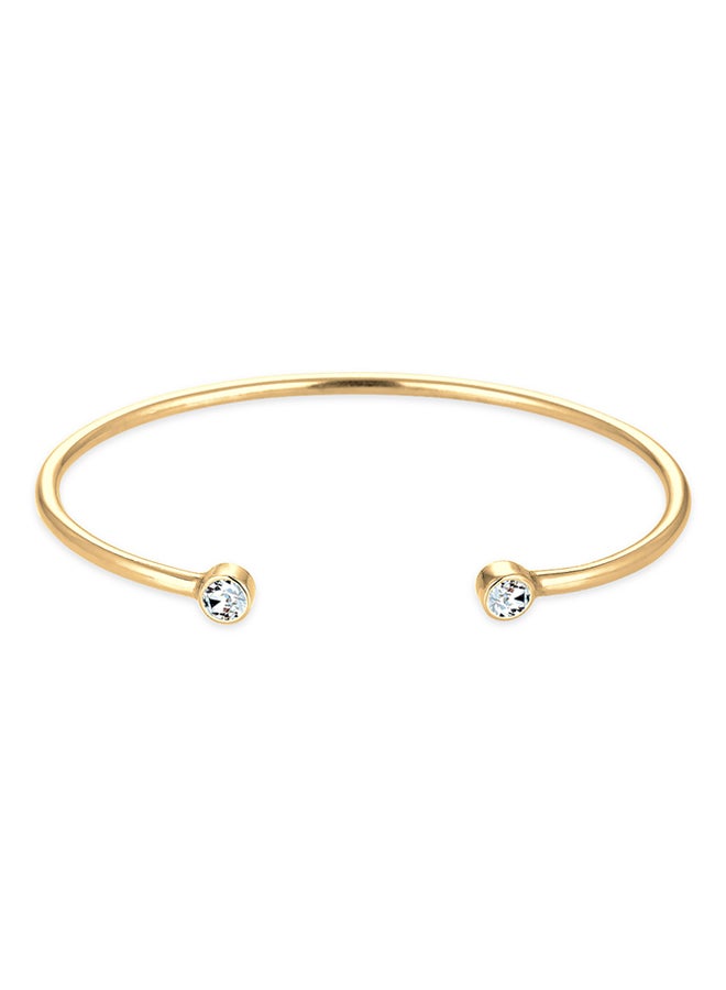 elli - 925 Sterling Silver Swarovski Studded Gold-Plated Bracelet - Image 1