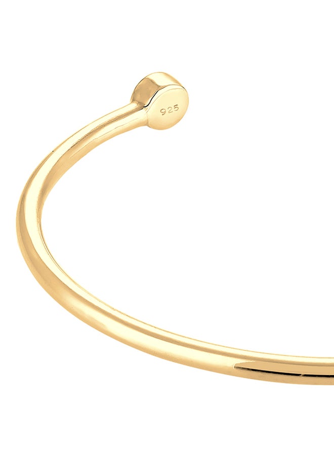 elli - 925 Sterling Silver Swarovski Studded Gold-Plated Bracelet - Image 1