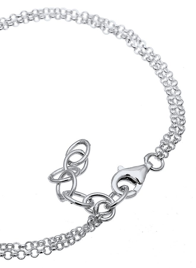 elli 925 Sterling Silver Heart Infinity Bracelet - Image 3