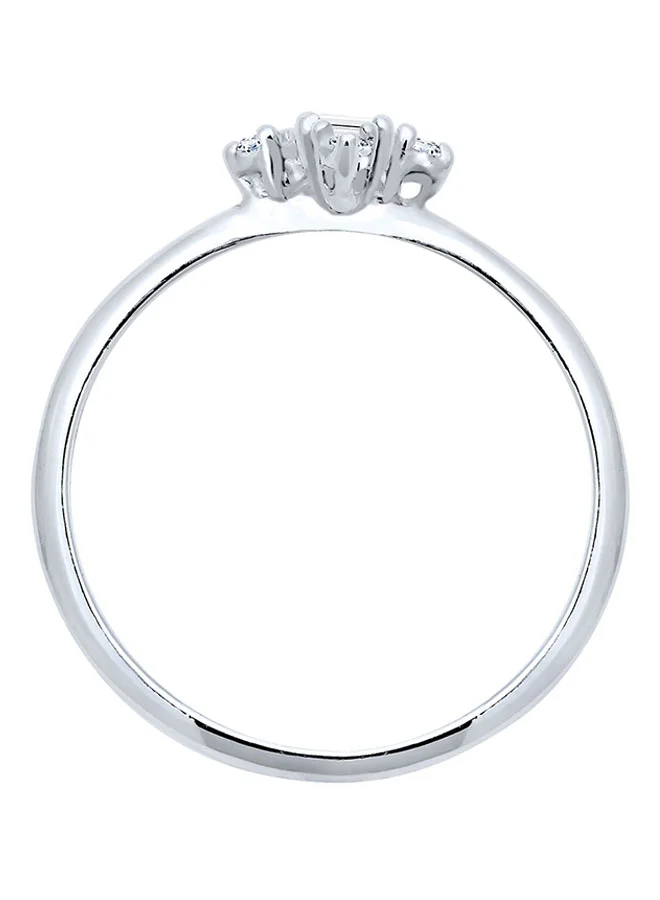 elli 925 Sterling Silver Crossed Gold Plated Ring